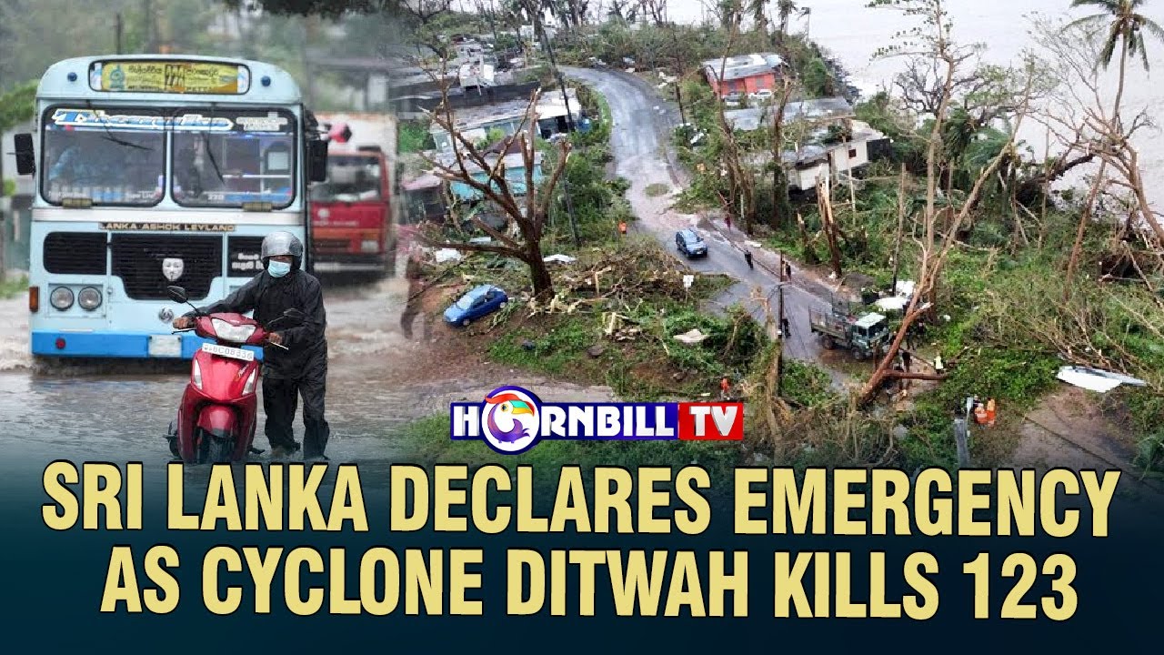 SRI LANKA DECLARES EMERGENCY AS CYCLONE DITWAH KILLS 123 - YouTube