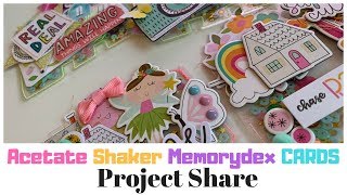Acetate Shaker Memorydex Cards : Project Share