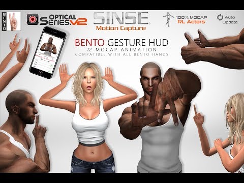 Bento Gesture HUD - SINSE Motion Capture - Second Life