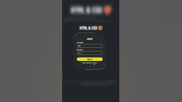 تصميم واجهة تسجيل دخول احترافية باستخدام HTML و CSS | Login Page UI Design