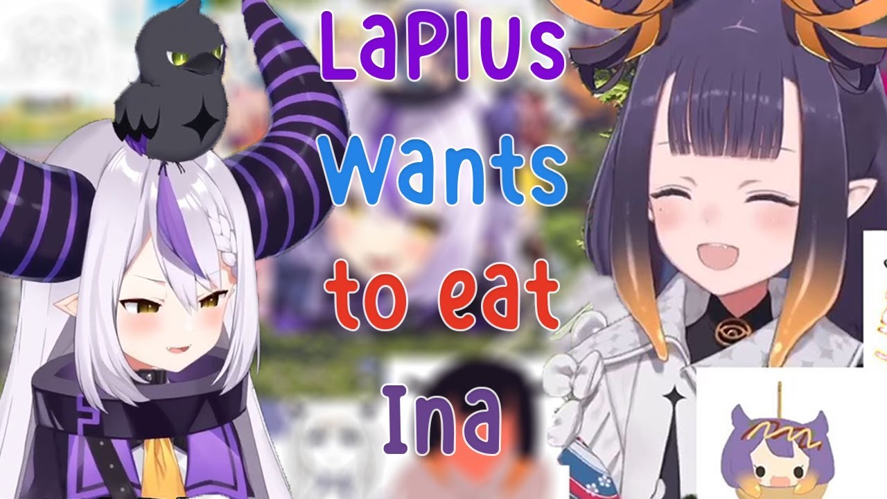 Laplus come to Ina's Birthday and want to Eat her too, Interaction so CUTE!!!