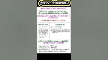 India Post Gramin Dak Sewak GDS Recruitment 2024 Download Result Check Merit List for 44228 Post #1k