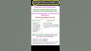 India Post Gramin Dak Sewak GDS Recruitment 2024 Download Result Check Merit List for 44228 Post #1k