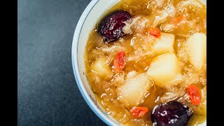 ?Süße Suppe mit Naschi-Birne und Silberohr Pilze【chinesisch kochen rezepte】