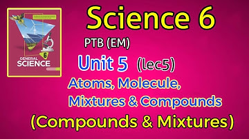 SCIENCE 6 (PCTB/EM) UNIT 5  ATOMS, MOLECULE, MIXTURES & COMPOUNDS LEC 5 COMPOUNDS & MIXTURES