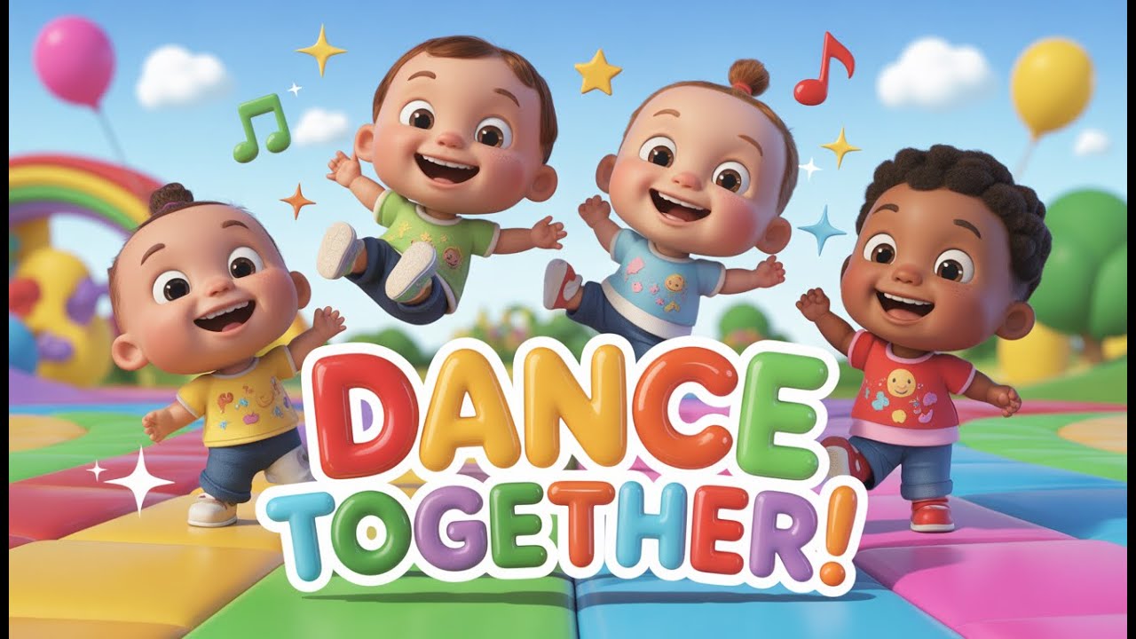 Dance Together! 🕺💃 Fun Action Song for Kids | Move & Dance Nursery Rhyme (3D Cocomelon Style)