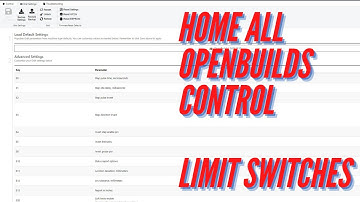 Jak włączyć wyłączyniki krańcowe w OpenBuilds Control | Funkcja Home All | Limit Switches Installed