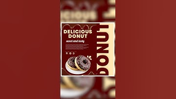 21/100 Days Design challenge || Delicious Donut Poster Design in Canva #graphicdesigner #shorts