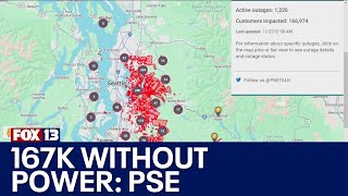 PSE: 167K without power after WA's bomb cyclone
