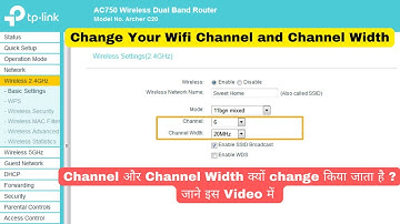 How To Change Your Wifi Channel and Channel Width