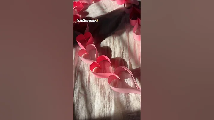 Diy Valentines day decoration idea🩷 Heart garland ❤️ heart decoration idea thumbnail