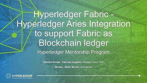 Hyperledger Fabric - Hyperledger Aries Integration to support Fabric as Blockchain ledger