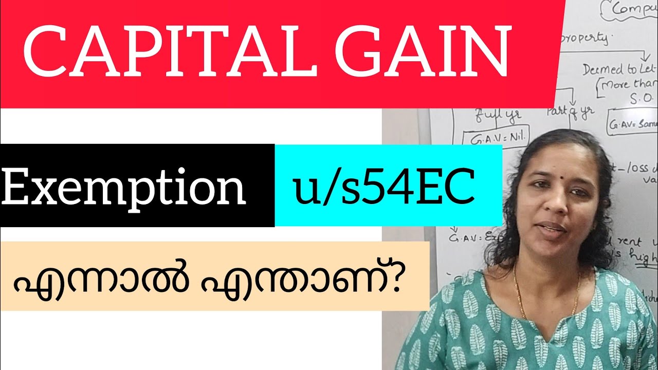 Exemption u/s54EC - CAPITAL GAIN -INCOME TAX - MALAYALAM