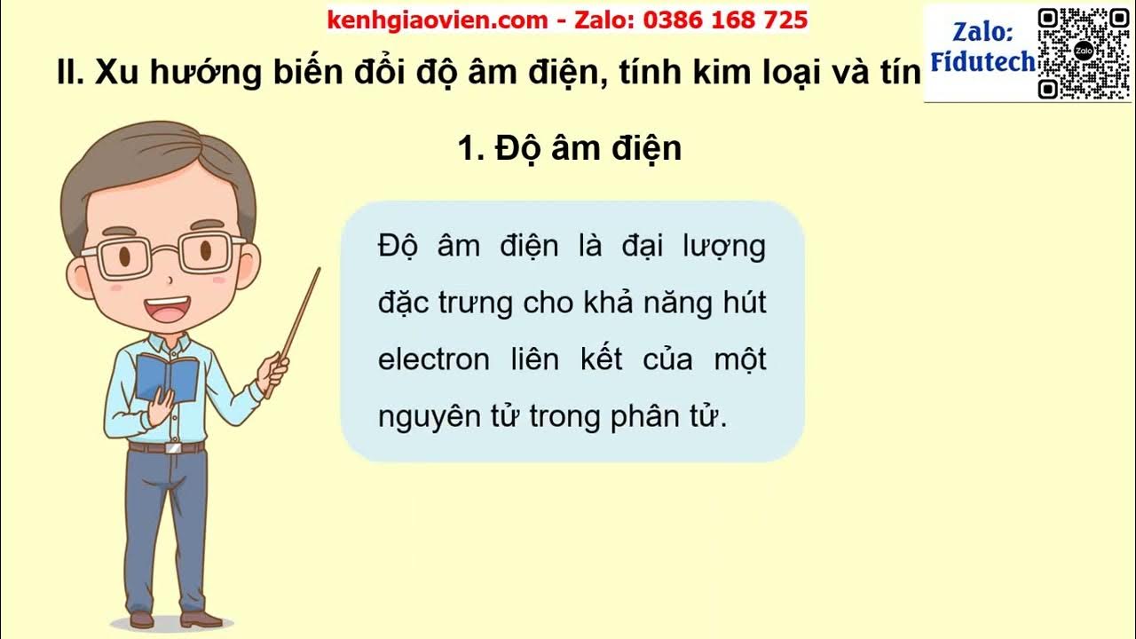 3. Quy luật biến đổi độ âm điện trong bảng tuần hoàn