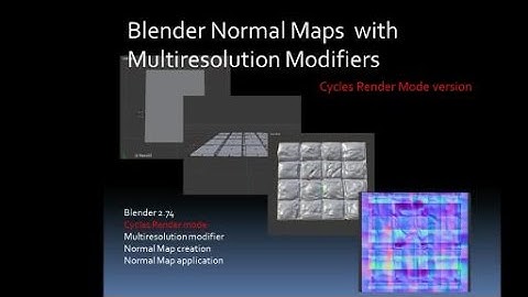 Blender Normal Maps ~Cycles Render and Multires
