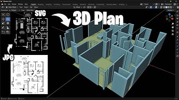 How To Turn JPG image to 3D Floor Plan - Blender