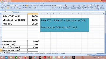 3- Excel Pas A Pas: calculer la valeur de remise