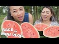 MINI RICE FIELD VLOG + WATERMELON RACE | SASVlogs *Thailand