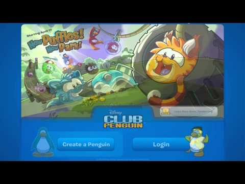 Club Penguin Login Screen   Starting April 17th New Puffles! New Park! Login Screen HD