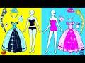 Paper Dolls Dress Up - Beautiful Skirt Prom Sadako And Barbie Handmade - Dolls Beauty