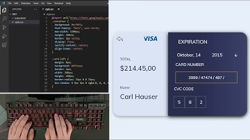 ASMR Programming - Visa Card UI using HTML CSS - No Talking