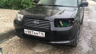 Химическая полировка фар Forester SG рестайл