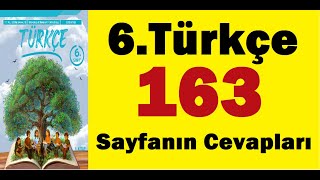 6.Sınıf Türkçe Ders Kitabı Sayfa 163 Cevapları Pdf Kazanım