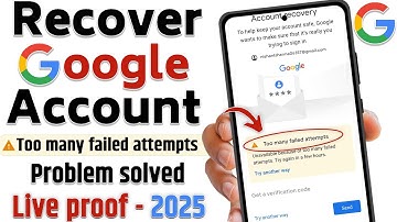 Too many failed attempts Gmail Account Recovery | 2step verification gmail forgot password deeputech