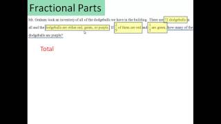 CW 26, 27, 28, and 29 - Fractional Part Word Problems
