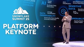 Snowflake Summit 2025 Platform Keynote