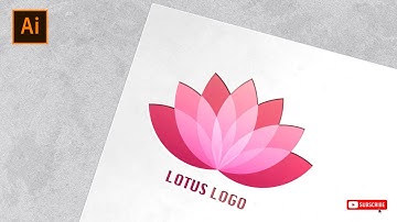 How to Create a Flower(Lotus) Logo in Adobe Illustrator | Step By Step Tutorial |