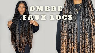 Long Ombre Distressed Faux Locs with Highlights X ShakeNGo Prefluffed Poppin Twist