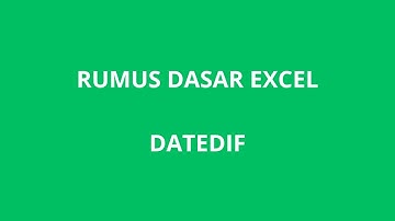 Cara Menghitung Selisih Tanggal di Excel dengan DATEDIF | Tutorial Excel Lengkap