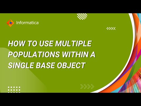 How to Use Multiple Populations within a Single Base Object