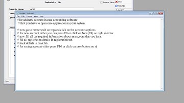 Add Update and Delete Account in CASE Accounting Software
