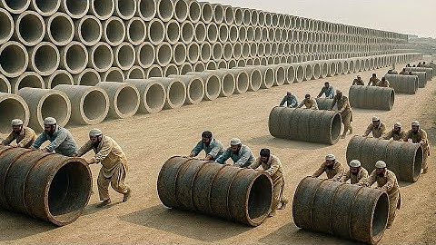 World’s Fastest Cement Pipe Production Line – Concrete Pipe Manufacturing Process