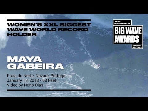 Maya Gabeira at Nazaré  - World Record Holder - WSL Big Wave Awards