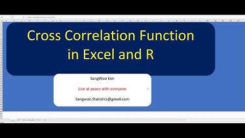 508 CCF (Cross Correlation Function) in Excel and R