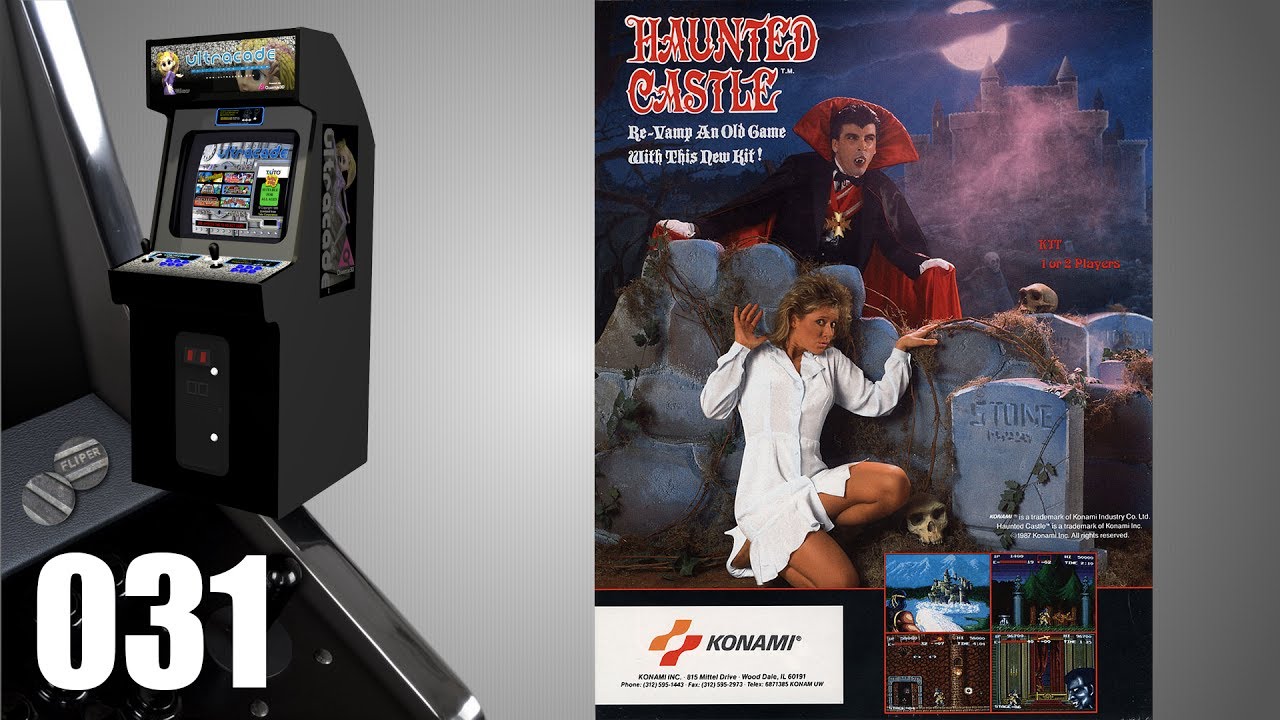 Konami Haunted Castle Arcade Marquee