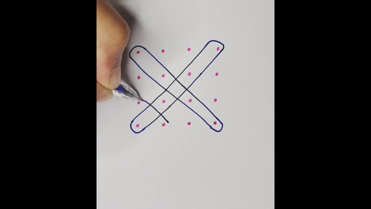 3×3#rangoli #muggulu #art #drawing #kolam