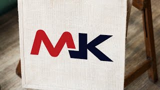 How To Create MK Letter Logo Design In Adobe Illustrator Tutorial @SumaiyaAkter12348