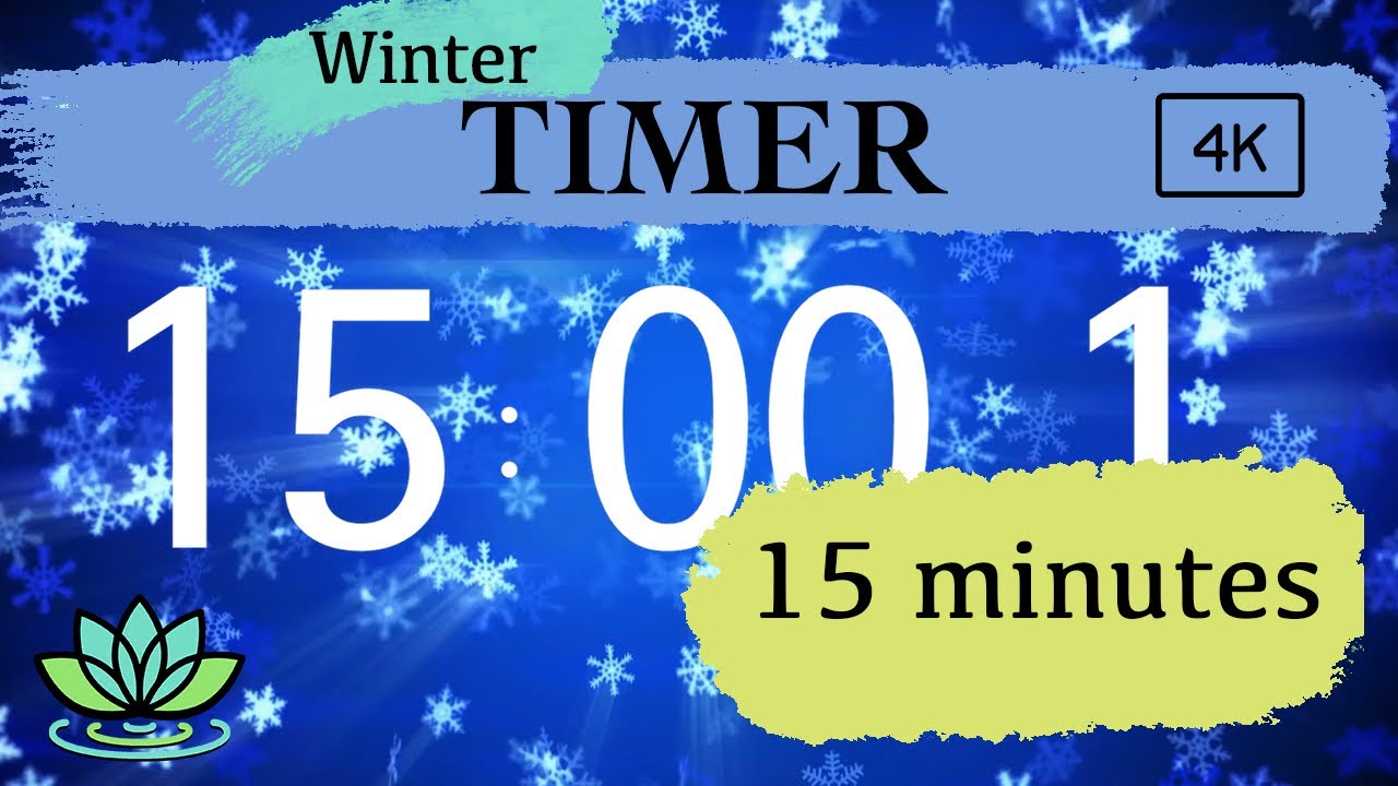 ️Winter 15 Minute TIMER ⏱ with Music 🎵 and Alarm 🚨