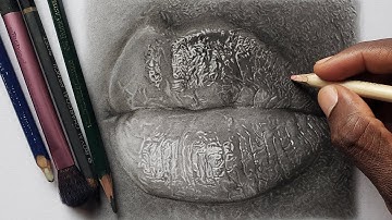 HOW TO DRAW REALISTIC LIPS WITH CHARCOAL | STEP-BY-STEP TUTORIAL.