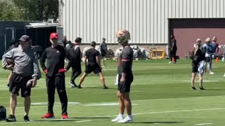 Brock Purdy throws darts at 49ers minicamp; first look at Logan Thomas