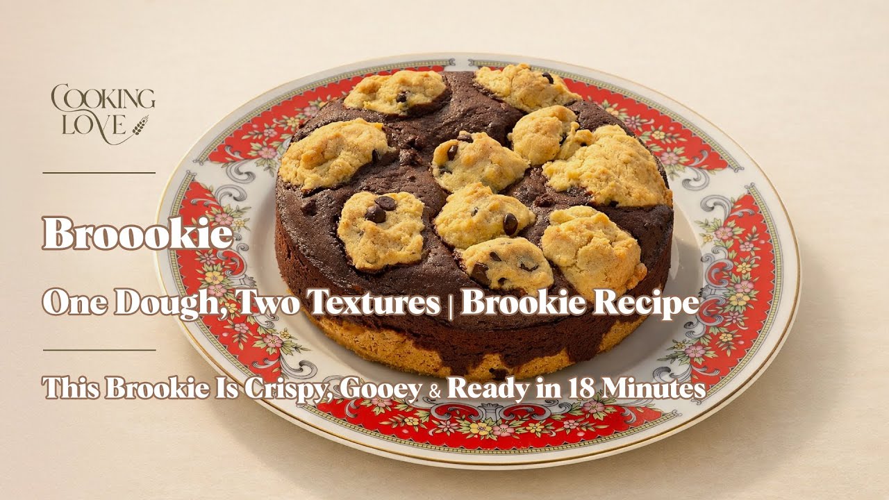 This Brookie Is ILLEGAL 😳🍫 Fudgy Brownie + Gooey Cookie in One Bite!