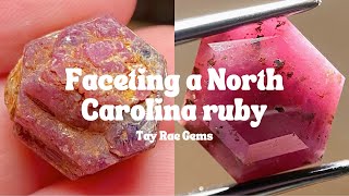 Faceting a North Carolina ruby!