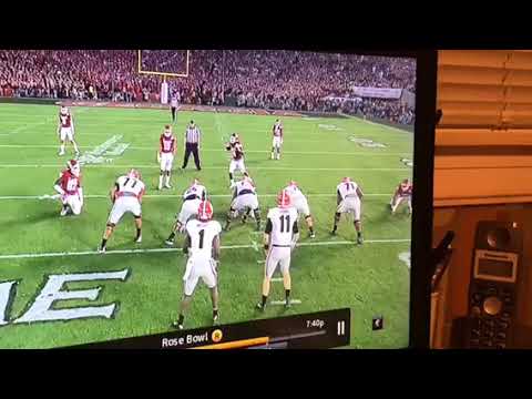 Nick Chubb Runs 51-Yards For TD - 2018 Rose Bowl Oklahoma 31, Georgia 23