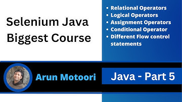 Java - Part 5 (Selenium Java Biggest Course)