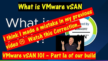 What is VSAN 101 - Amendment- You Need to watch this video.  Adaptive Raid 5 NEW...