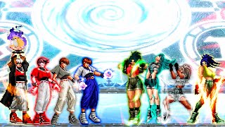 KOF MUGEN: Chris Team VS Leona Team!!!